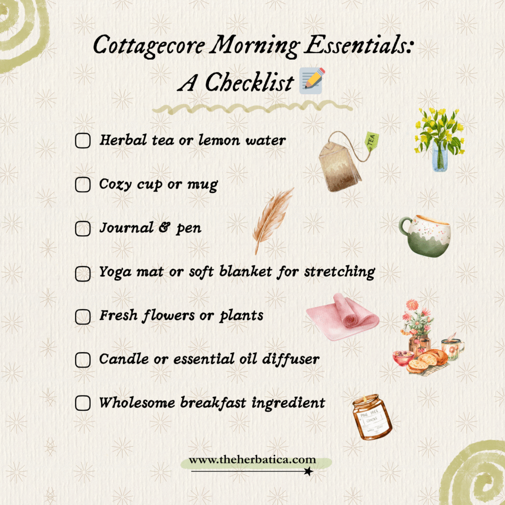 cottage morning essentials, vintage decor