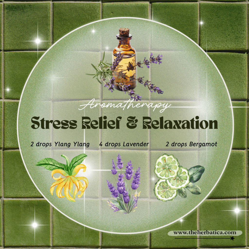 stress relief and relaxation essential oil blend aromatherapy